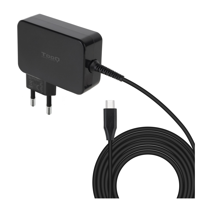CARGADOR TOOQ PORTATIL GAN USB-C PD 100W NEGRO CARGADOR TOOQ PORTATIL GAN USB-C PD 100W NEGRO