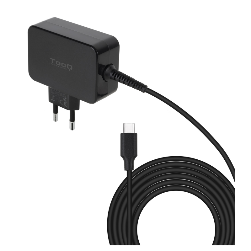 CARGADOR TOOQ PORTATIL GAN USB-C PD 45W NEGRO CARGADOR TOOQ PORTATIL GAN USB-C PD 45W NEGRO