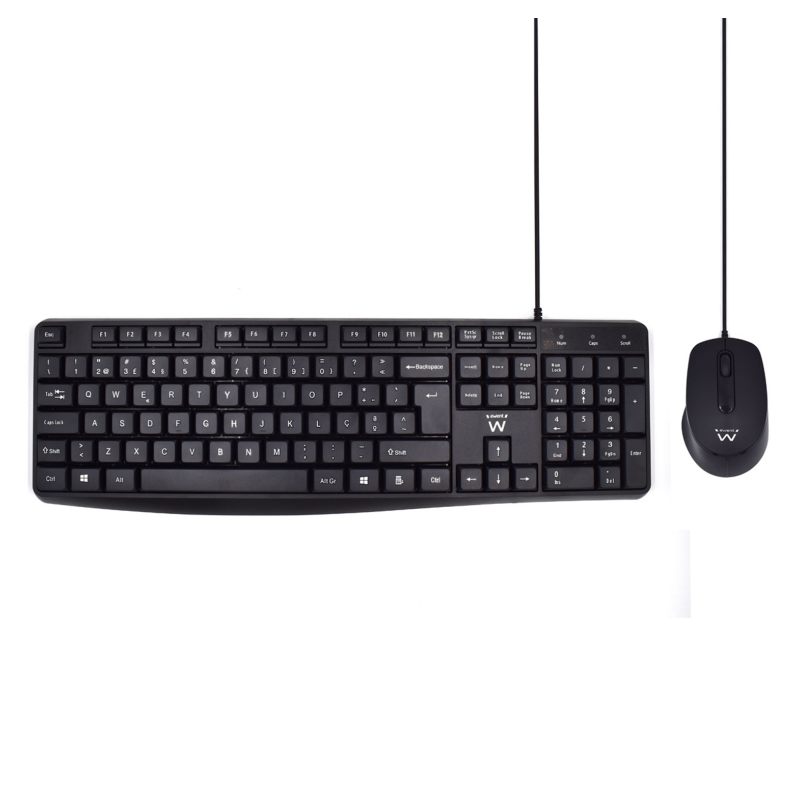 COMBO TECLADO RATON EWENT PORTUGUES ESCRITURA SILENCIOSA COMBO TECLADO RATON EWENT PORTUGUES ESCRITURA SILENCIOSA