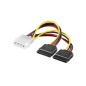 CABLE ALIMENTACION PC EWENT MACHO 5,25 PULGADAS A 2X SATA 0,13M CABLE ALIMENTACION PC EWENT MACHO 5,25 PULGADAS A 2X SATA 0,13M