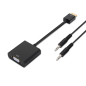 CONVERSOR AISENS HDMI A-M-SVGA-H+JACK 3-5-H NEGRO 10CM+1-0M CONVERSOR AISENS HDMI A-M-SVGA-H+JACK 3-5-H NEGRO 10CM+1-0M