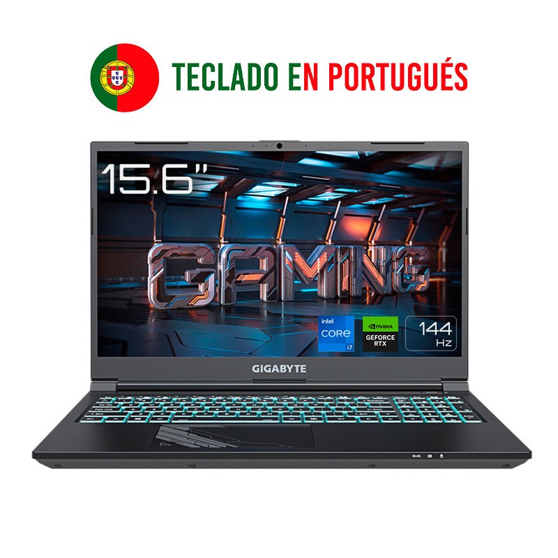 PORTATIL GIGABYTE G5 KF5-H3PT354KD i7-13620H 4060 16GB DDR5 1TB 15,4" DOS PORTATIL GIGABYTE G5 KF5-H3PT354KD i7-13620H 4060 16GB DDR5 1TB 15,4" DOS