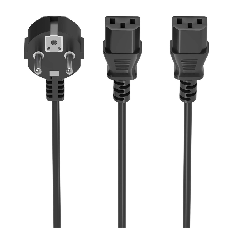 CABLE ALIMENTACION CPU AISENS CEE7-M-2XC13-H NEGRO 3mts CABLE ALIMENTACION CPU AISENS CEE7-M-2XC13-H NEGRO 3mts
