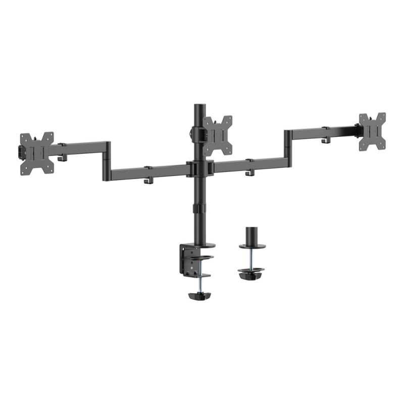 SOPORTE MONITOR AISENS MESA ECO GIRA INCLI 3 MONI 10KG (3 PIV 2 BRAZOS)13"-27" SOPORTE MONITOR AISENS MESA ECO GIRA INCLI 3 MONI 10KG (3 PIV 2 BRAZOS)13"-27"