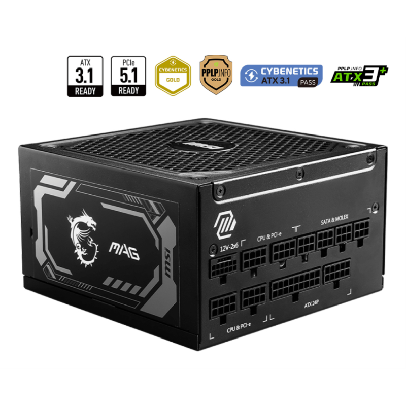 FUENTE ALIMENTACION MSI MEG A1250P PCIE5 1250W 80 PLUS PLATINUM FUENTE ALIMENTACION MSI MEG A1250P PCIE5 1250W 80 PLUS PLATINUM