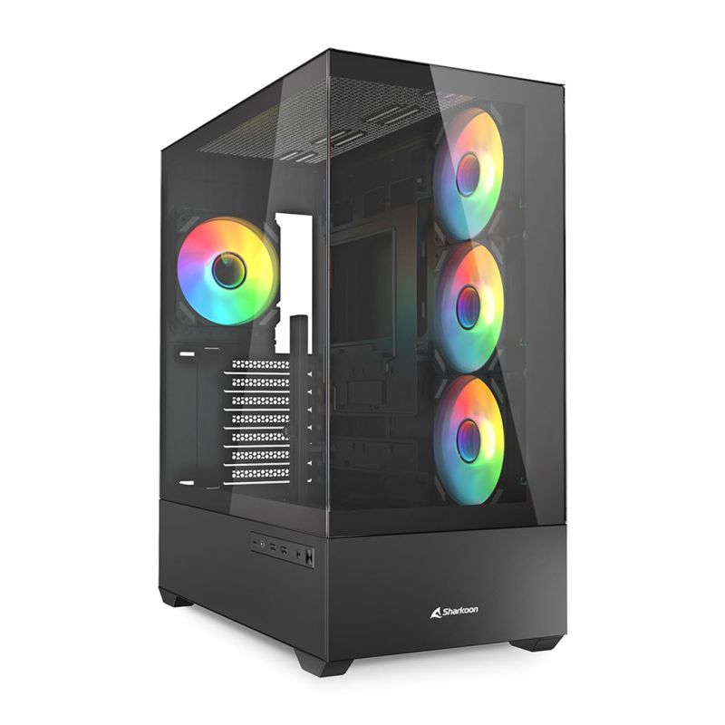 CAJA GAMING SHARKOON AK6 TGV ATX NEGRO 4XVENT 120MM 2XUSB SN FUENTE CAJA GAMING SHARKOON AK6 TGV ATX NEGRO 4XVENT 120MM 2XUSB SN FUENTE