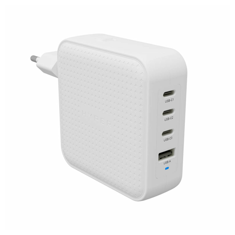 HYPER® HYPERJUICE® 100W USB-C GAN TRAVEL CHARGER (3C+1A) - WHITE HYPER® HYPERJUICE® 100W USB-C GAN TRAVEL CHARGER (3C+1A) - WHITE