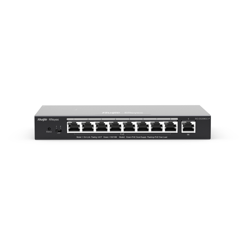 SWITCH RUIJIE REYEE RG-ES209GC-P GIGALAN 9p POE 120w SWITCH RUIJIE REYEE RG-ES209GC-P GIGALAN 9p POE 120w