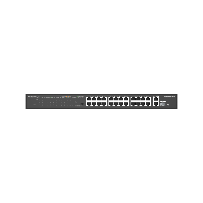 SWITCH RUIJIE REYEE RG-ES126S-P V2 10-100 24p GIGA 2p POE 370w SWITCH RUIJIE REYEE RG-ES126S-P V2 10-100 24p GIGA 2p POE 370w