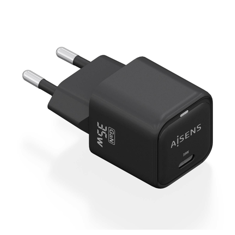 CARGADOR AISENS GAN 35W 1XUSB-C PD3-0 QC4-0 NEGRO CARGADOR AISENS GAN 35W 1XUSB-C PD3-0 QC4-0 NEGRO