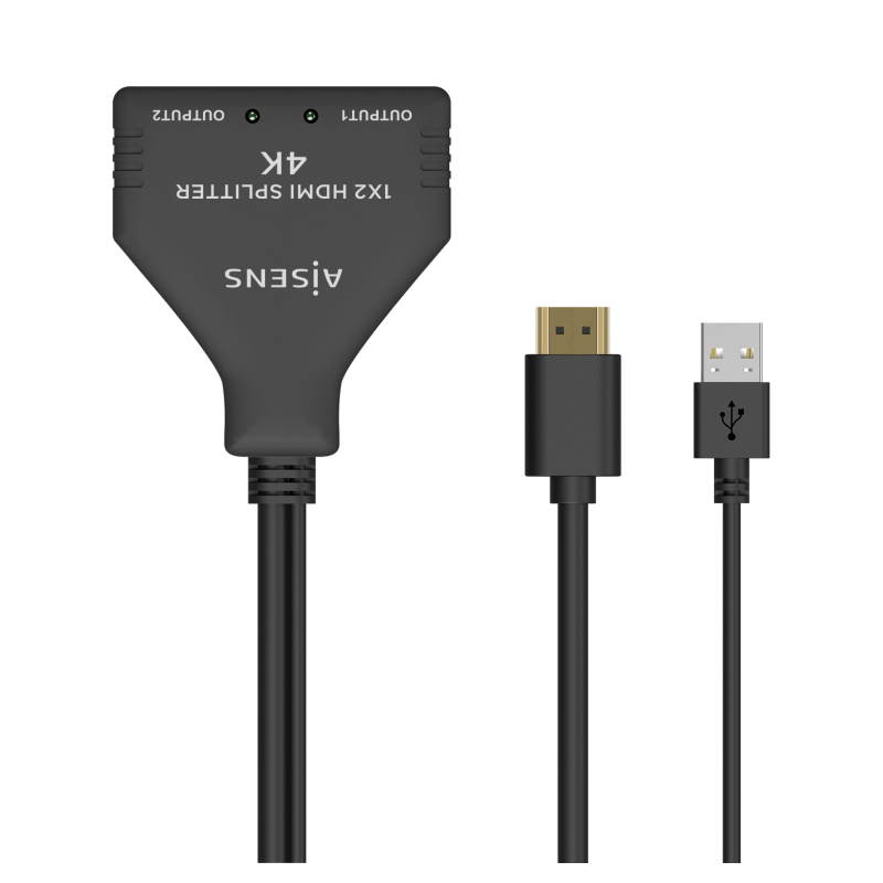 DUPLICADOR AISENS HDMI 4K30HZ 1X2 CON ALIMENTACION USB 30CM DUPLICADOR AISENS HDMI 4K30HZ 1X2 CON ALIMENTACION USB 30CM