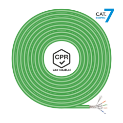 BOBINA CABLE RED AISENS RJ45 LSZH CPR CCA CAT-7 SFTP AWG23 305M VERDE
