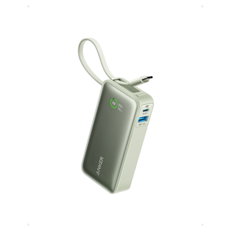 POWERBANK ANKER NANO POWER BANK (10000MAH 30W BUILT-IN USB-C CABLE GREEN) POWERBANK ANKER NANO POWER BANK (10000MAH 30W BUILT-IN USB-C CABLE GREEN)