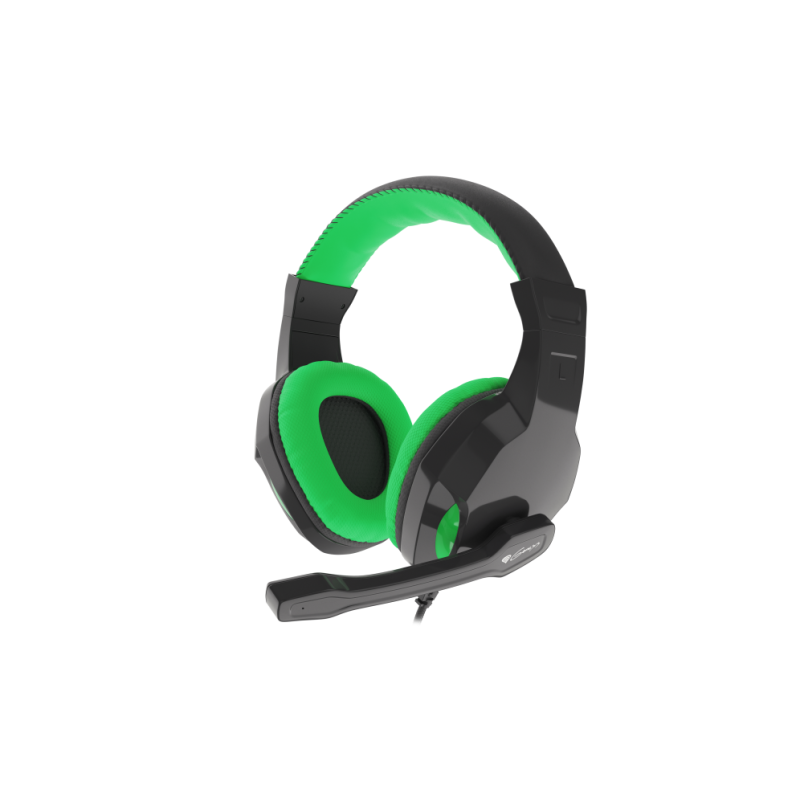 AURICULARES GAMING GENESIS ARGON 100 2-0 MINI JACK NEGRO-VERDE AURICULARES GAMING GENESIS ARGON 100 2-0 MINI JACK NEGRO-VERDE