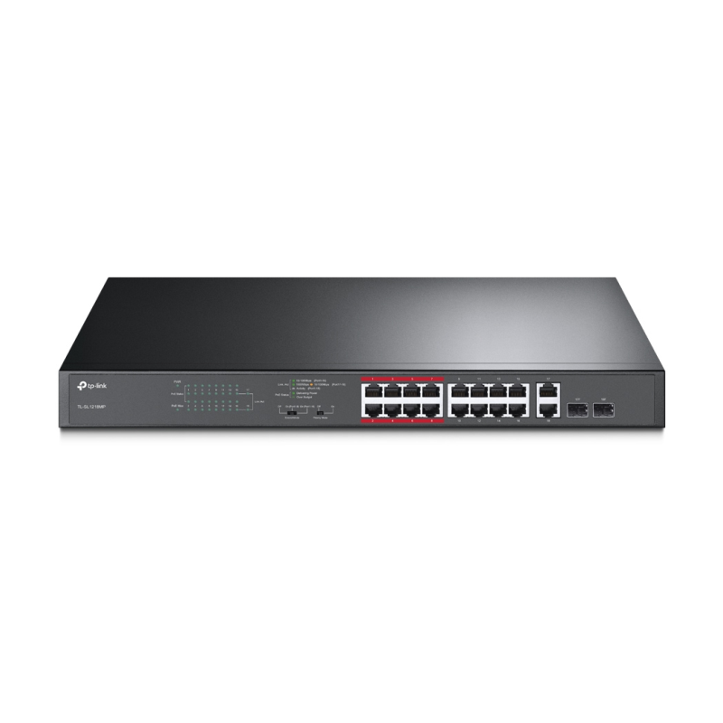 SWITCH TP-LINK 16 PUERTOS 100MBP + 2 PUERTOS GB UNMANAGED SWITCH TP-LINK 16 PUERTOS 100MBP + 2 PUERTOS GB UNMANAGED
