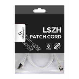 CABLE RED S-FTP GEMBIRD CAT 6A LSZH BLANCO 0,5 M
