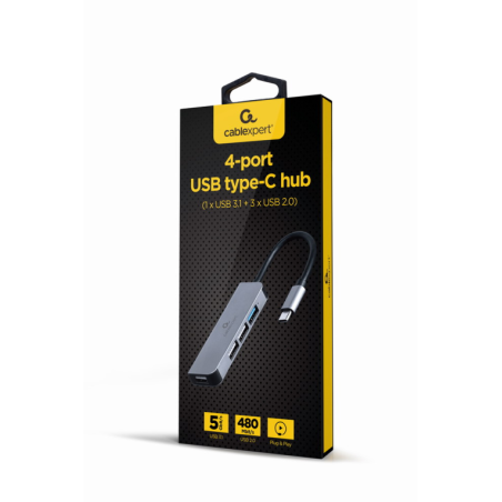 HUB USB TIPO C DE 4 PUERTOS 1 X USB 3-1 Y 3 X USB 2-0