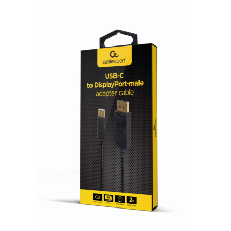 ADAPTADOR USB-C A DISPLAYPORT MACHO 4K 60 HZ 2 M NEGRO
