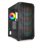 CAJA GAMING SHARKOON AK3 RGB ATX NEGRO 3XVENT 120MM 2XUSB SN FUENTE CAJA GAMING SHARKOON AK3 RGB ATX NEGRO 3XVENT 120MM 2XUSB SN FUENTE