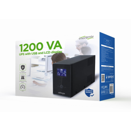 SAI GEMBIRD CON USB Y DISPLAY LCD 1200 VA NEGRO