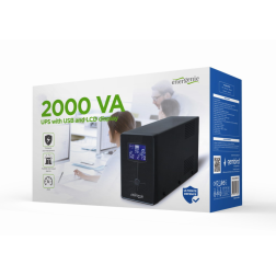 UPS GEMBIRD CON USB Y DISPLAY LCD 2000 VA NEGRO