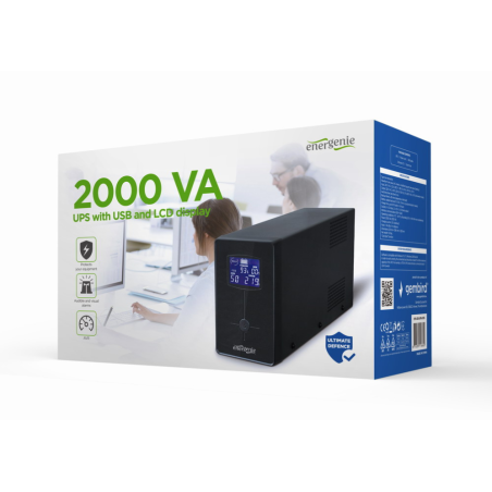 SAI GEMBIRD CON USB Y DISPLAY LCD 2000 VA NEGRO