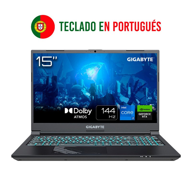 PORTATIL GIGABYTE G5 MF5-52PT354SD I5-13500H 4050 16GB 1TB 15,4" DOS PORTATIL GIGABYTE G5 MF5-52PT354SD I5-13500H 4050 16GB 1TB 15,4" DOS