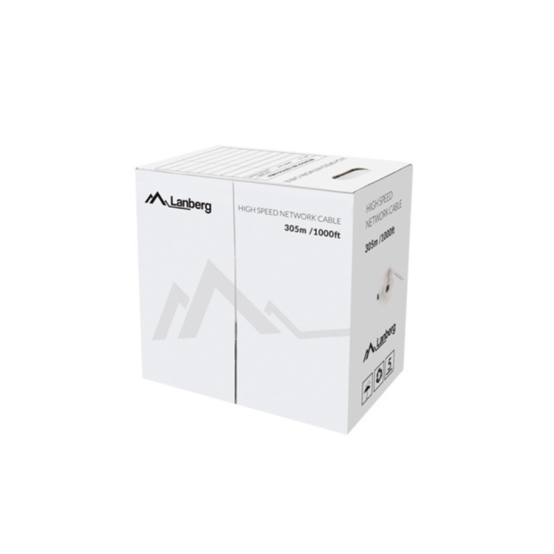 BOBINA CABLE RED LANBERG UTP RJ45 CAT-5E SOLIDO CU AWG24 305M GRIS FLUKE TEST BOBINA CABLE RED LANBERG UTP RJ45 CAT-5E SOLIDO CU AWG24 305M GRIS FLUKE TEST