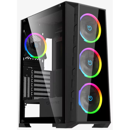 CAJA ATX HIDITEC MH12 GLASS ARGB USB 3-1 TYPE-C