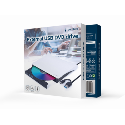 UNIDAD DE DVD GEMBIRD USB EXTERNA PLATA