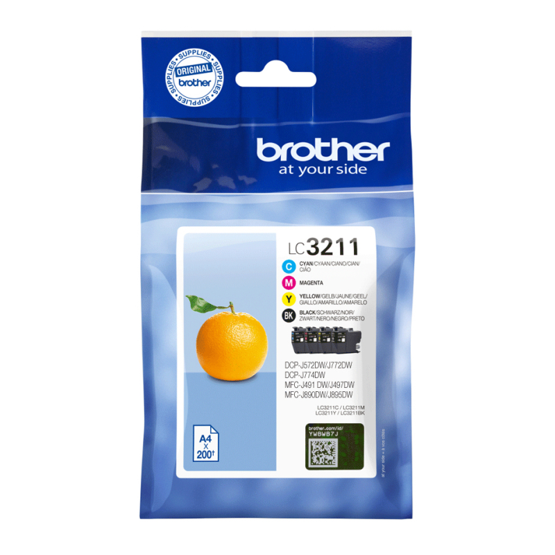 Cartucho de Tinta Original Brother LC-3211VAL Multipack- Cian- Magenta- Amarillo- Negro