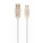 CABLE DE CARGA Y DATOS GEMBIRD USB TIPO C DE CAUCHO PREMIUM, 2M, BLANCO CABLE DE CARGA Y DATOS GEMBIRD USB TIPO C DE CAUCHO PREMIUM, 2M, BLANCO