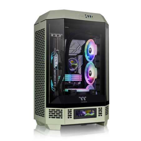 CAJA THERMALTAKE THE TOWER T300 MATCHA GREEN ATX 2XUSB 3-0 SIN FUENTE VERDE