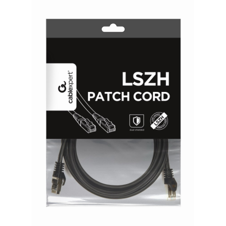 CABLE RED S-FTP GEMBIRD CAT 6A LSZH NEGRO 3M