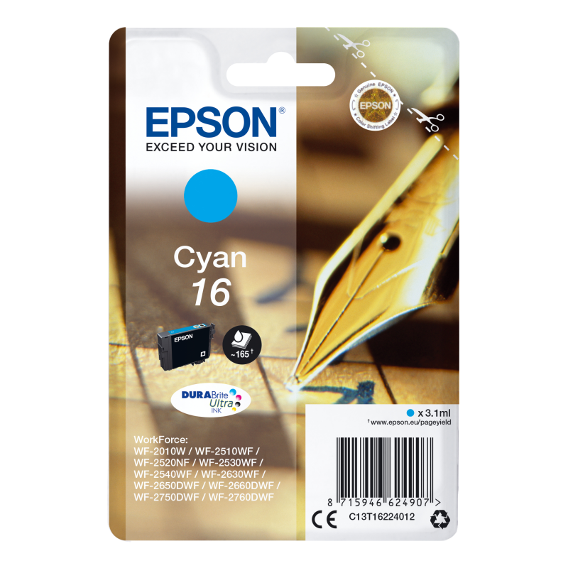 TINTA EPSON DURABRITE 16 CIAN WF2010W 2510WF 2520NF 2530WF 2540WF TINTA EPSON DURABRITE 16 CIAN WF2010W 2510WF 2520NF 2530WF 2540WF