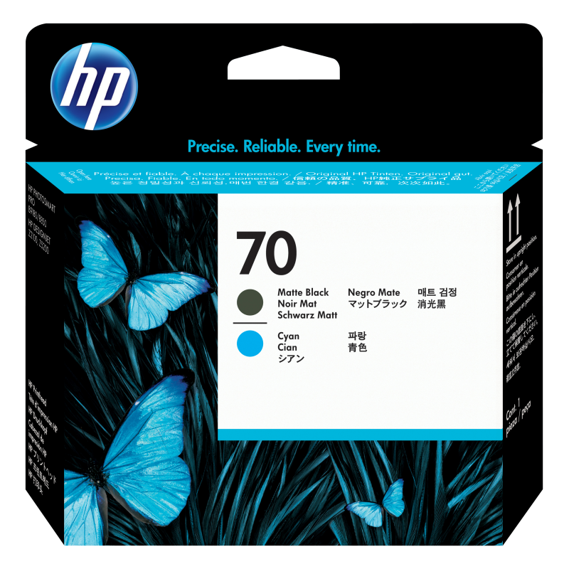 CABEZAL HP 70 NEGRO MATE Y CIAN CABEZAL HP 70 NEGRO MATE Y CIAN