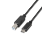 CABLE AISENS USB 2-0 IMPRESORA 3A, TIPO USB-C-M-B-M, NEGRO, 2-0M CABLE AISENS USB 2-0 IMPRESORA 3A, TIPO USB-C-M-B-M, NEGRO, 2-0M