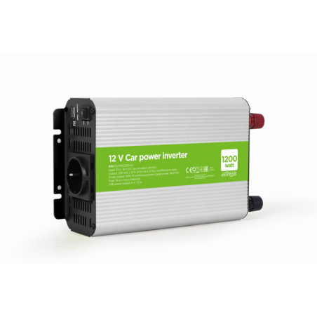 INVERSOR DE CORRIENTE GEMBIRD PARA COCHE DE 12 V 1200 W