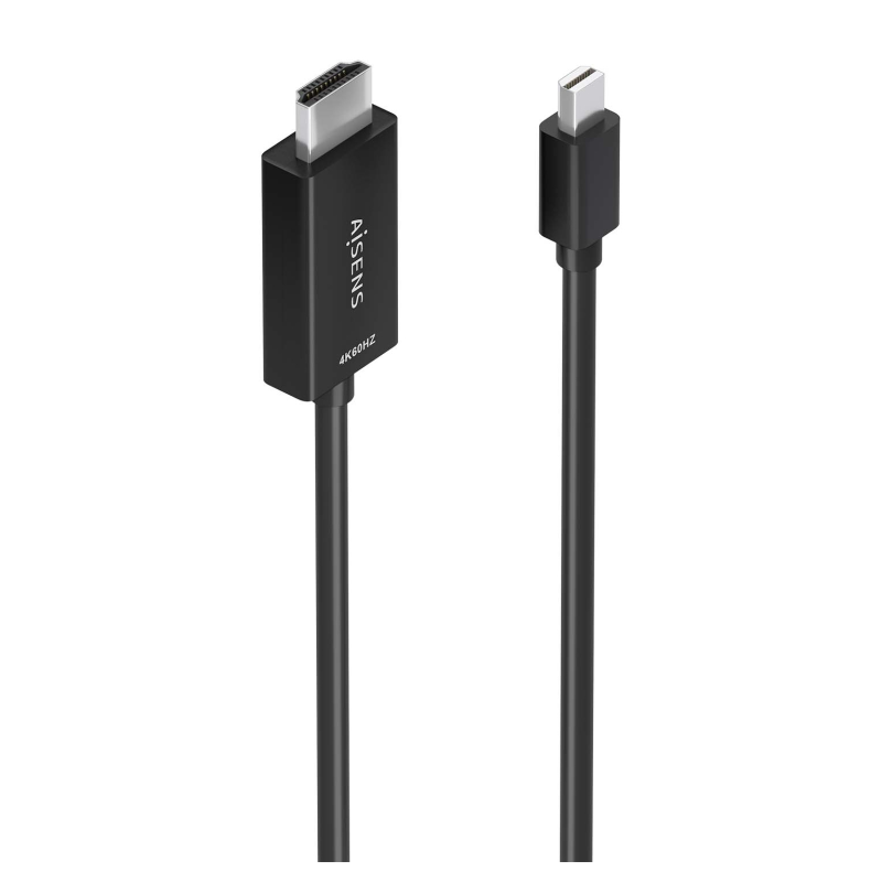 CABLE CONVERSOR AISENS MINI DP-M A HDMI-M 4K@60HZ NEGRO 0-6M CABLE CONVERSOR AISENS MINI DP-M A HDMI-M 4K@60HZ NEGRO 0-6M