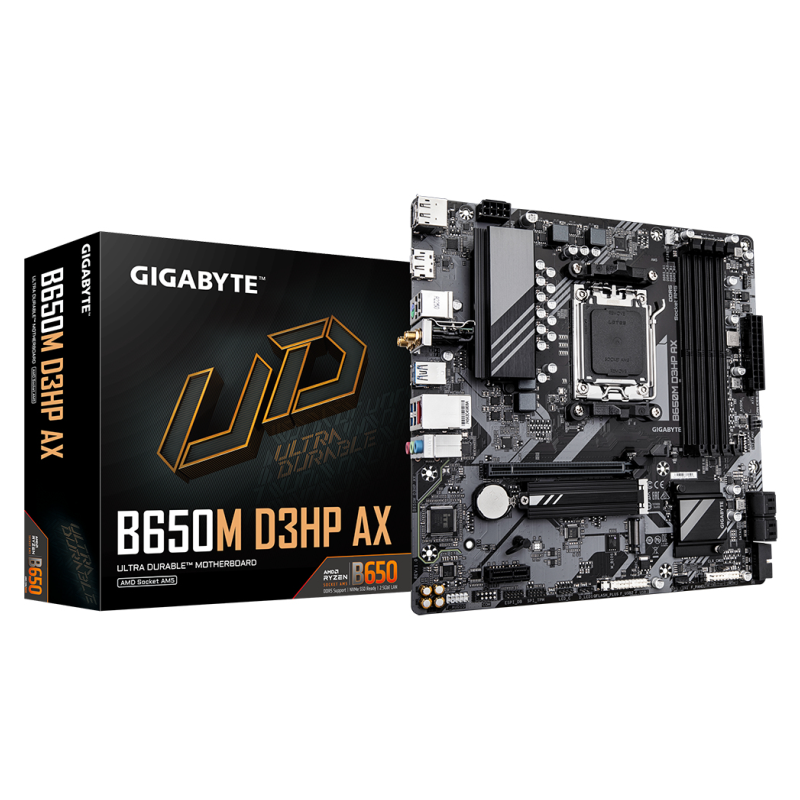 PLACA BASE GIGABYTE B650M D3HP AX AM5 MATX 4XDDR5 PLACA BASE GIGABYTE B650M D3HP AX AM5 MATX 4XDDR5