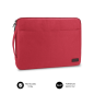 FUNDA PORTATIL SUBBLIM URBAN LAPTOP SLEEVE 15,6" RED FUNDA PORTATIL SUBBLIM URBAN LAPTOP SLEEVE 15,6" RED