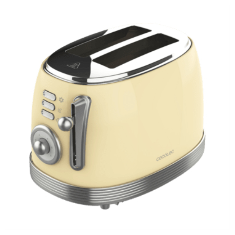 TOSTADOR VERTICAL CECOTEC TOAST AND TASTE 800 VINTAGE LIGHT YELLOW TOSTADOR VERTICAL CECOTEC TOAST AND TASTE 800 VINTAGE LIGHT YELLOW