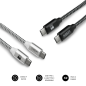 CABLE SUBBLIM 2X PREMIUM USB C TO USB C ALU BLACK-SILVER CABLE SUBBLIM 2X PREMIUM USB C TO USB C ALU BLACK-SILVER