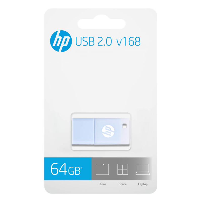 USB 2-0 HP 64GB v168 AZUL USB 2-0 HP 64GB v168 AZUL