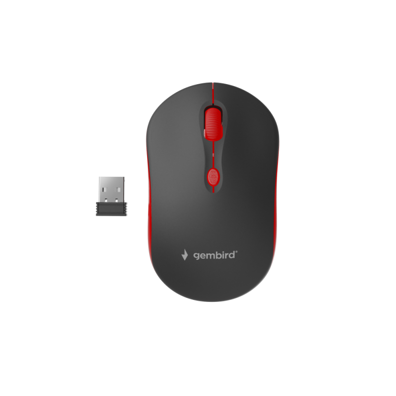 RATON OPTICO INALAMBRICO GEMBIRD NEGRO-ROJO RATON OPTICO INALAMBRICO GEMBIRD NEGRO-ROJO