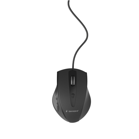 RATON OPTICO GEMBIRD CON CABLE, NEGRO