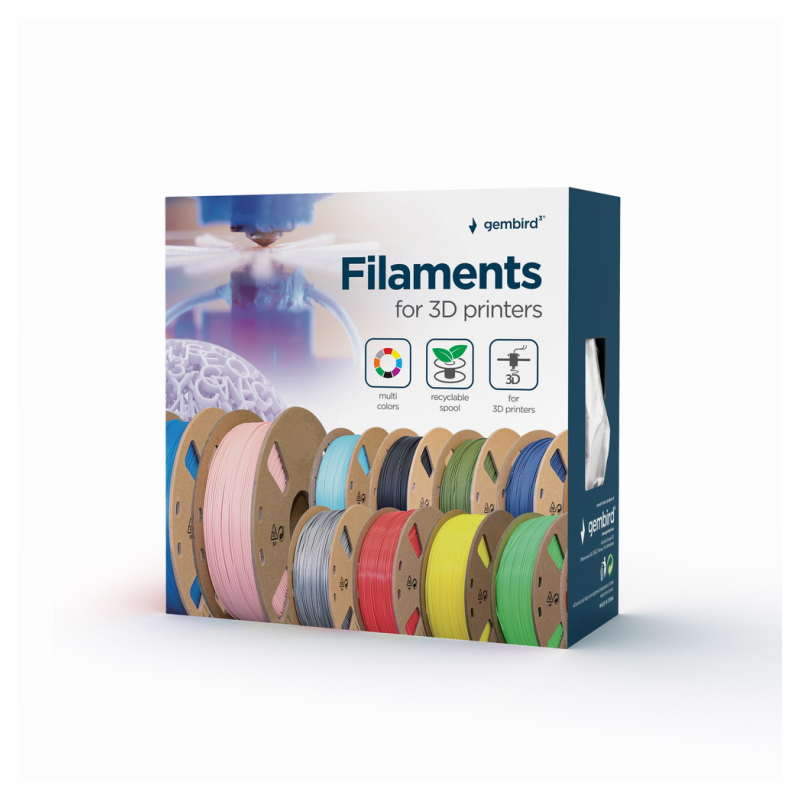 FILAMENTO ABS GEMBIRD ROJO, 1,75 MM, 1 KG