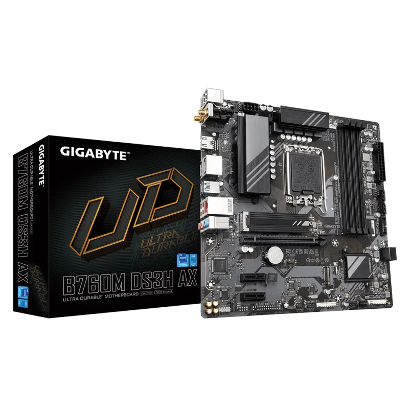 PLACA BASE GIGABYTE B760M DS3H AX G12 1700 MATX 4XDDR5 PLACA BASE GIGABYTE B760M DS3H AX G12 1700 MATX 4XDDR5