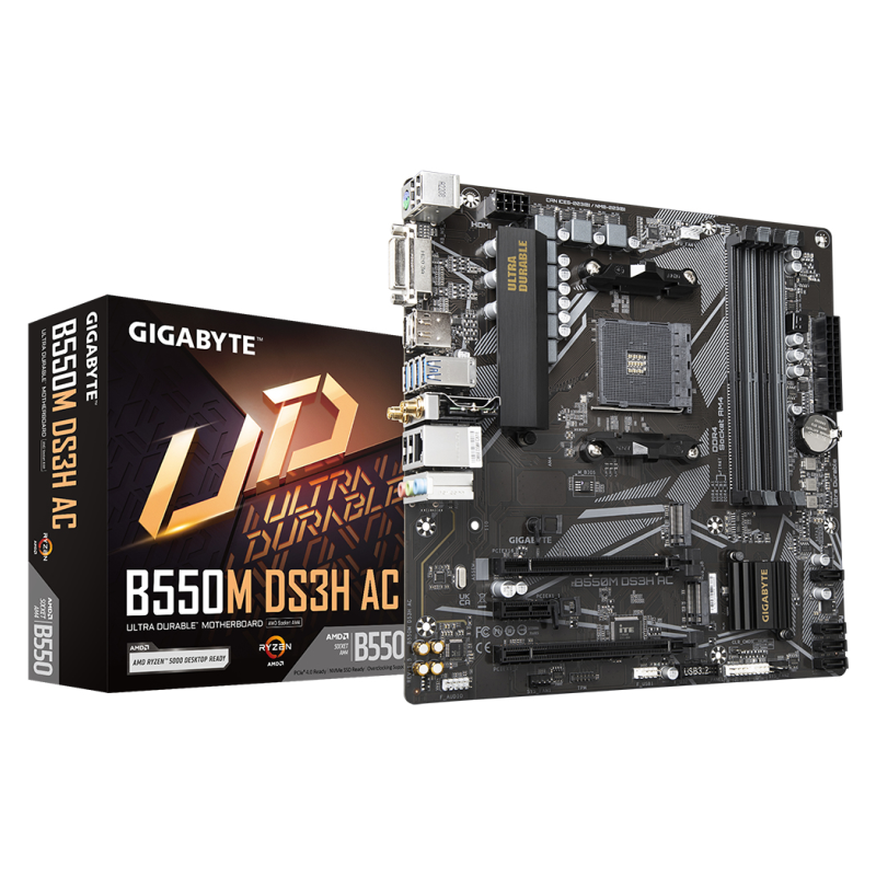 PLACA BASE GIGABYTE B550M DS3H AC AM4 MATX 4XDDR4