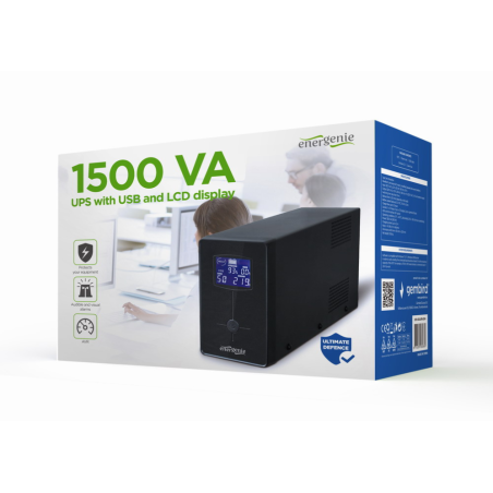 SAI GEMBIRD con USB y display LCD 1500 VA negro